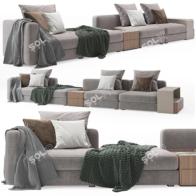 Modern Giorgetti Skyline Sofa for Vray 3D model image 1