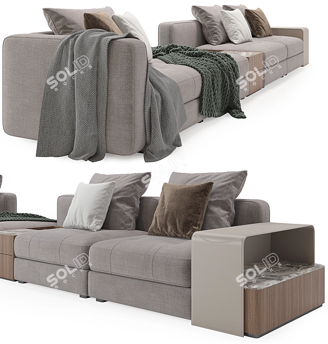 Modern Giorgetti Skyline Sofa for Vray 3D model image 2