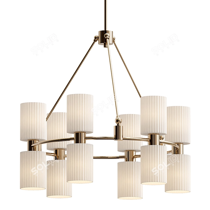 Sleek Mod Model Chandelier Display 3D model image 1