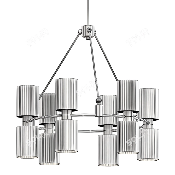 Sleek Mod Model Chandelier Display 3D model image 3