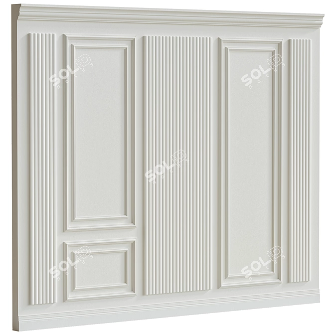 Decorative Plaster with Molding #001 3D model image 1