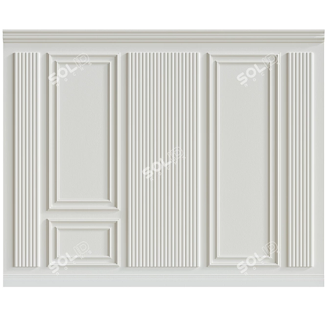 Decorative Plaster with Molding #001 3D model image 2