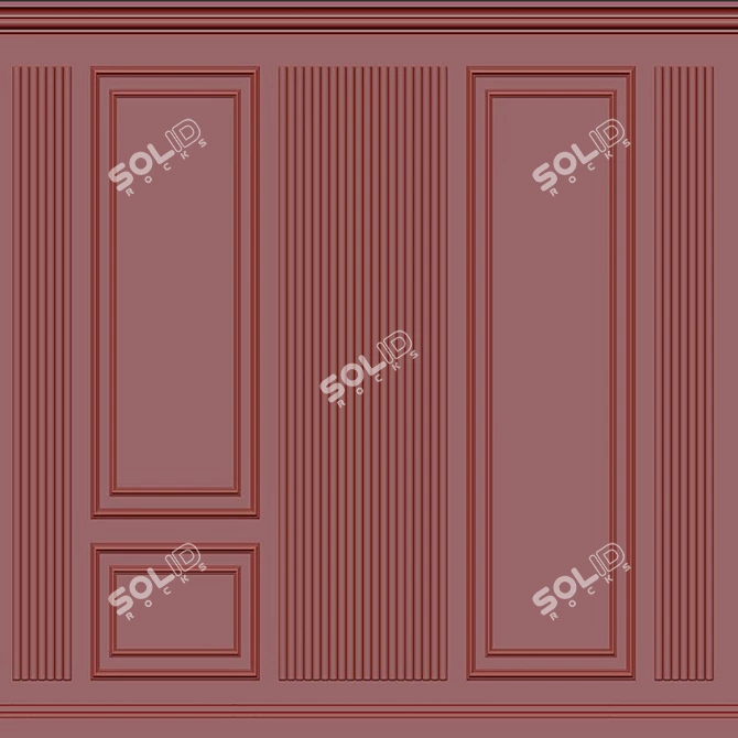 Decorative Plaster with Molding #001 3D model image 4