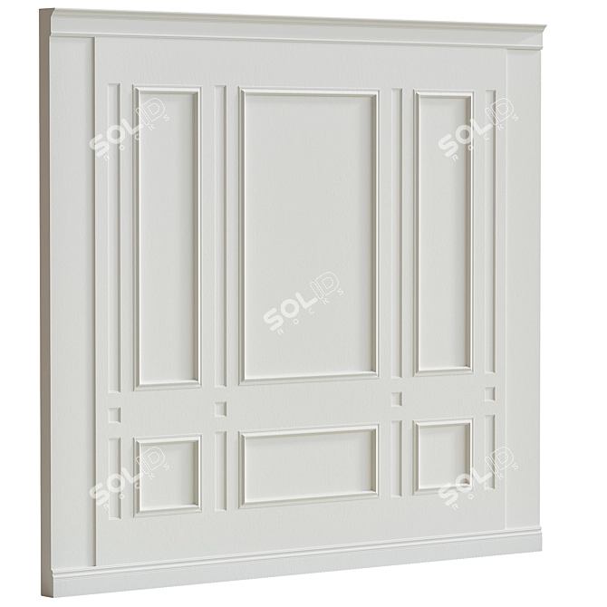 Decorative Plaster with Moulding #002 3D model image 1