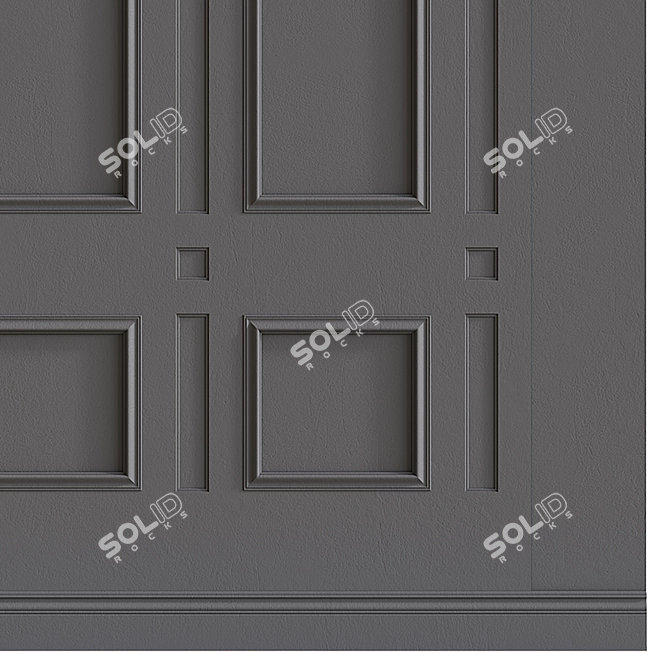 Decorative Plaster with Moulding #002 3D model image 3