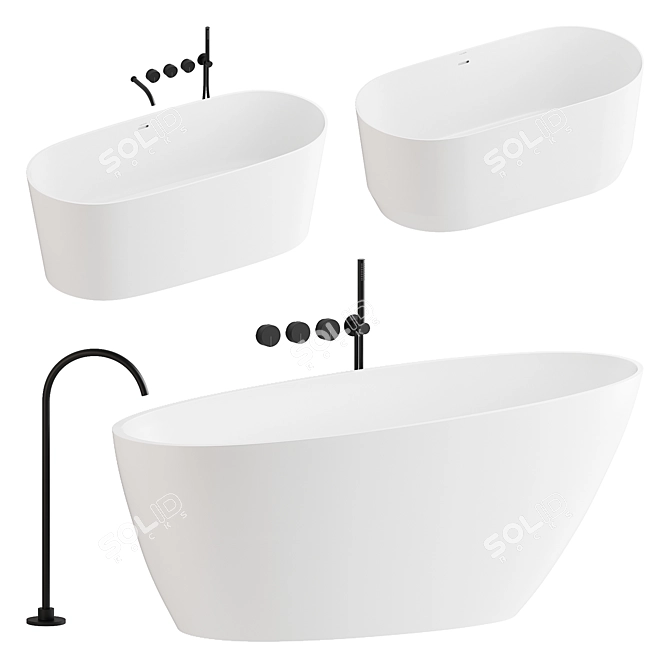 Luxury Bathware Set Aquabella & Falper 3D model image 1