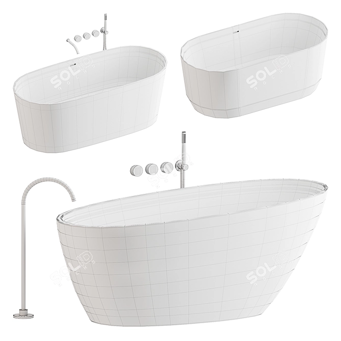 Luxury Bathware Set Aquabella & Falper 3D model image 5