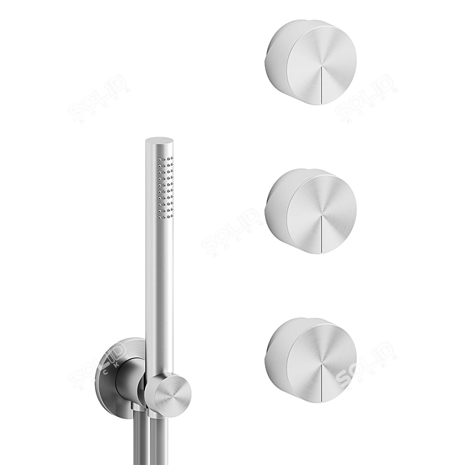 Modern Hydrobrush Fittings Collection 3D model image 5