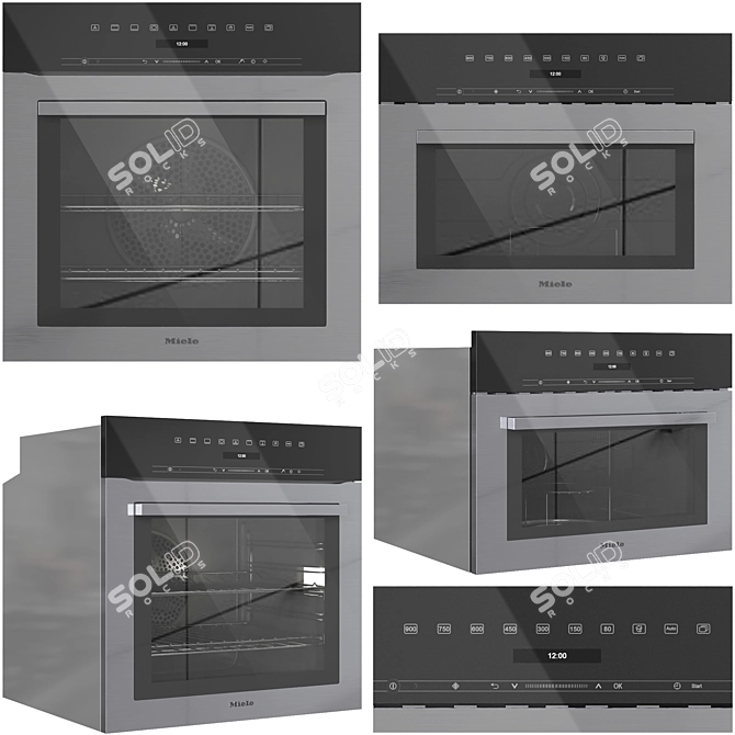 Miele Stainless Steel Appliance Set 3D model image 2