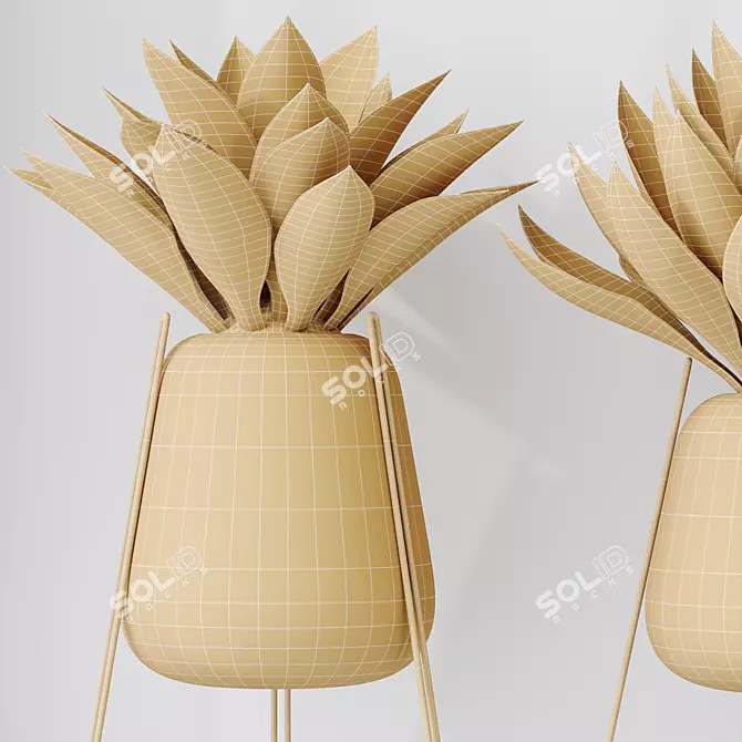 Modern Snake Plant Set 3D 3D model image 5