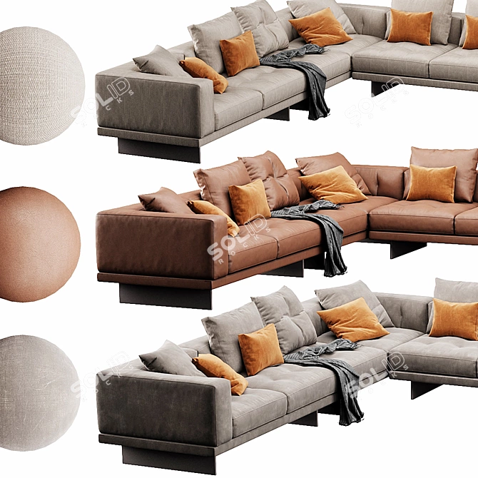 Luxury Minotti Dylan Set 3D 3D model image 2