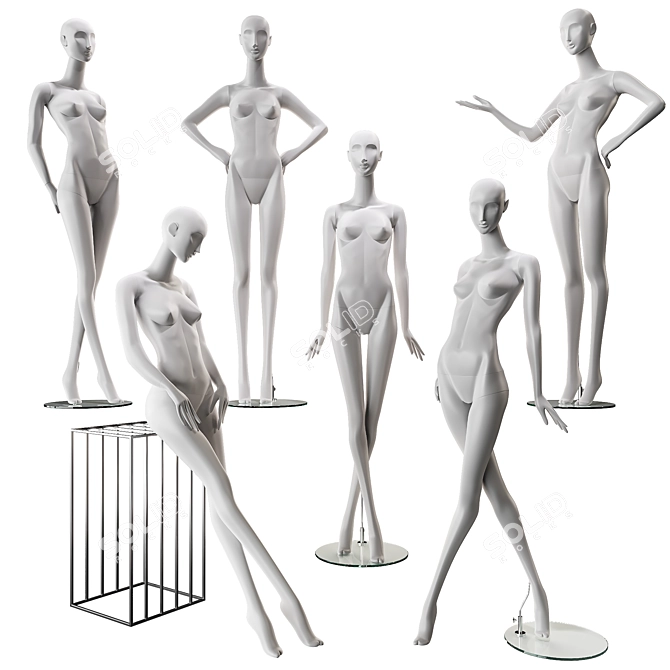 Juno Women's Stylish Mannequins 3D model image 1