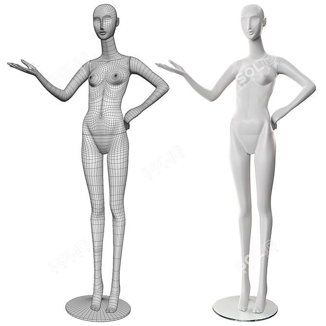 Juno Women's Stylish Mannequins 3D model image 3