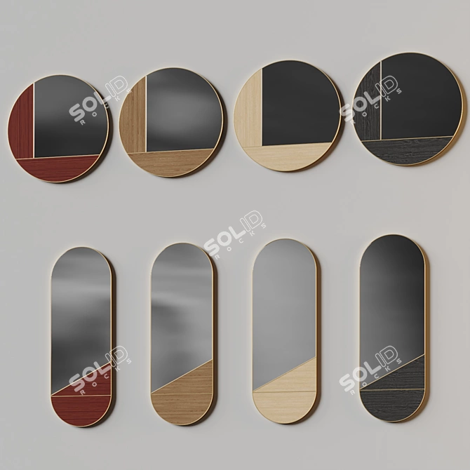 Mendel Modern Wall Mirrors 3D model image 5