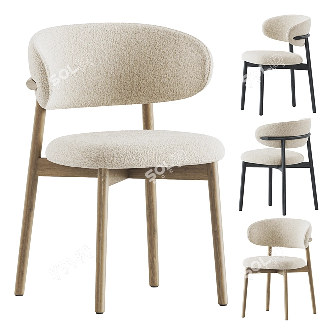 Elegant Oleandro Chair for Calligaris 3D model image 1