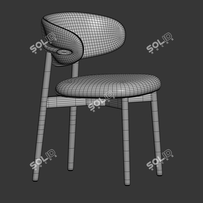 Elegant Oleandro Chair for Calligaris 3D model image 5