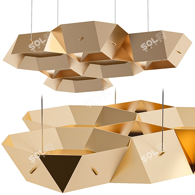 Modern Planar Pendant Light 3D model image 1