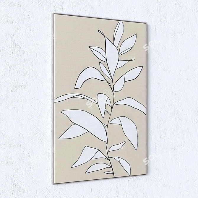 Modern Frame Wall Art Set 3D model image 4