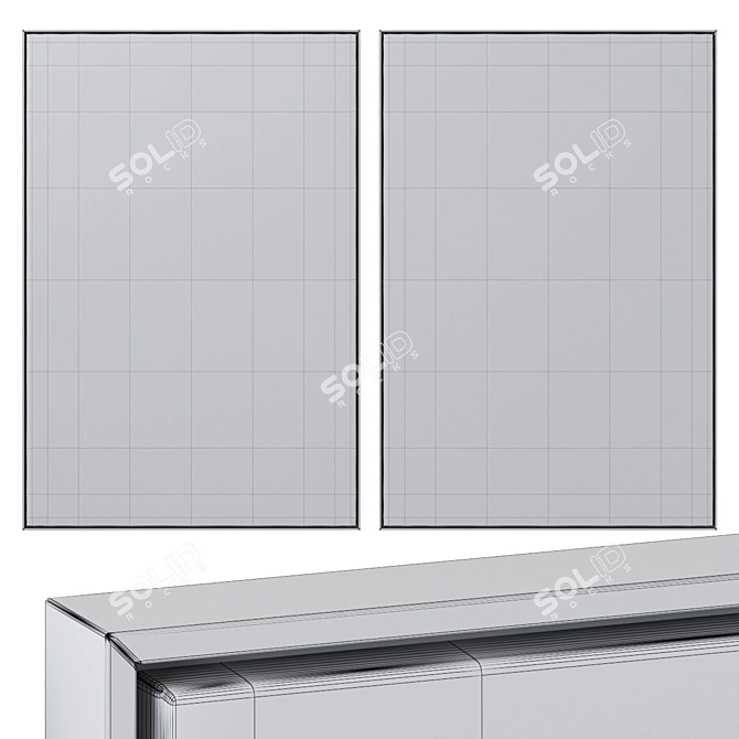 Modern Frame Wall Art Set 3D model image 7