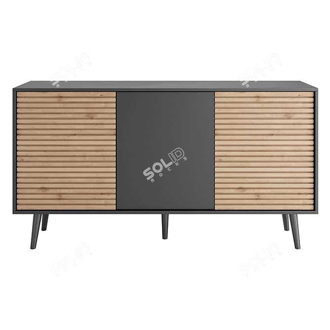 Elegant Ellaruth Sideboard: Modern Furniture 3D model image 3