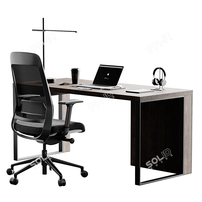 Advance Polygonal Office Furniture 3D model image 2