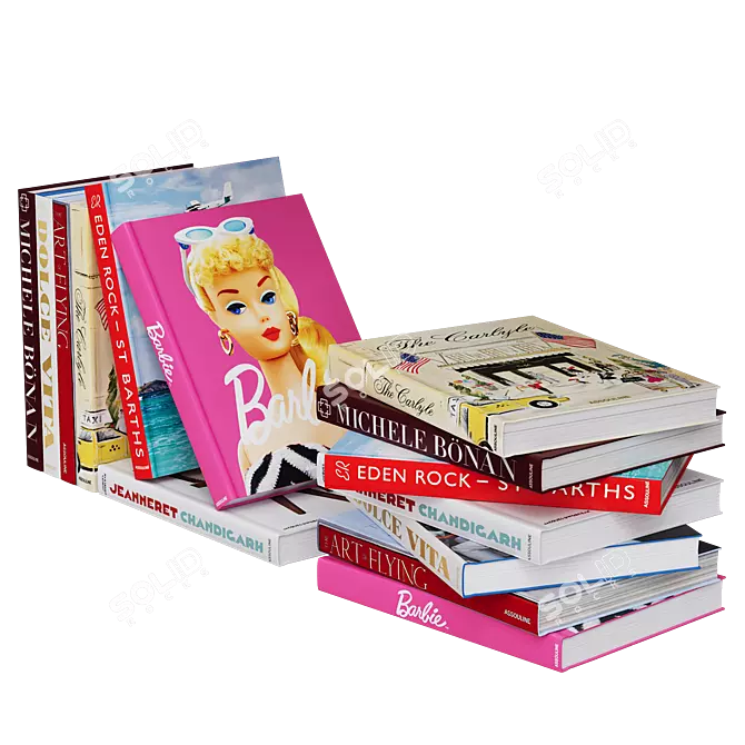 Assouline Book Set Collection 3D model image 1