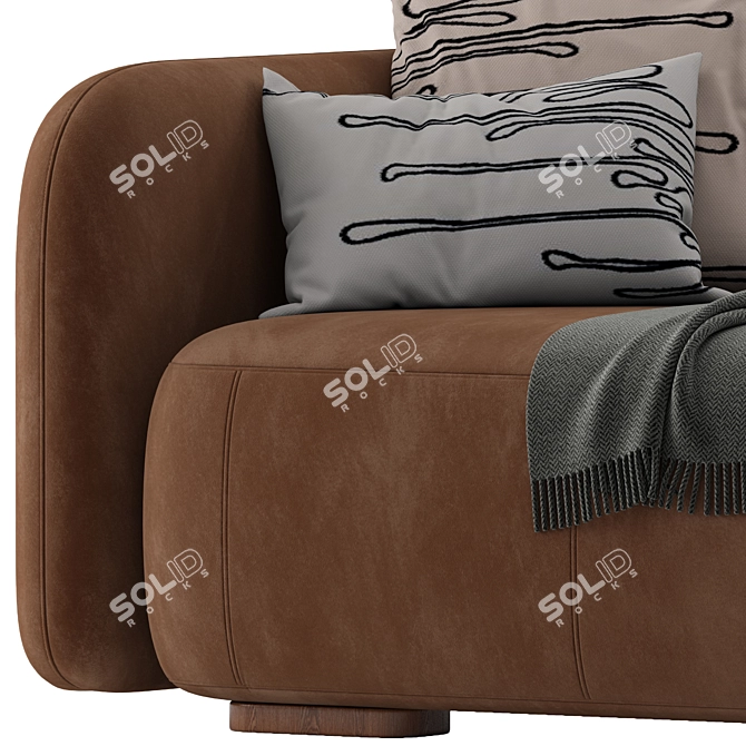 Sleek Storage Chaise Lounge 3D model image 4