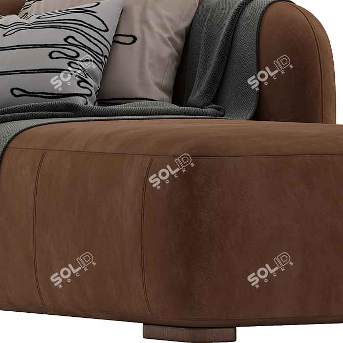 Sleek Storage Chaise Lounge 3D model image 6