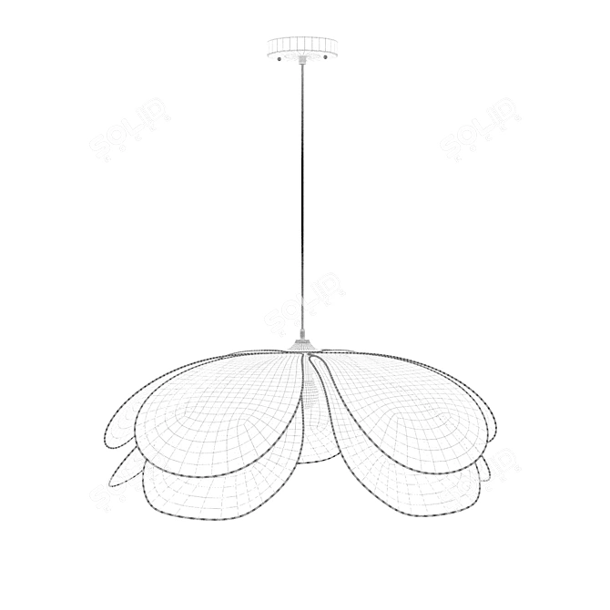 Inodesign Rattan Flower Pendant Light 3D model image 2