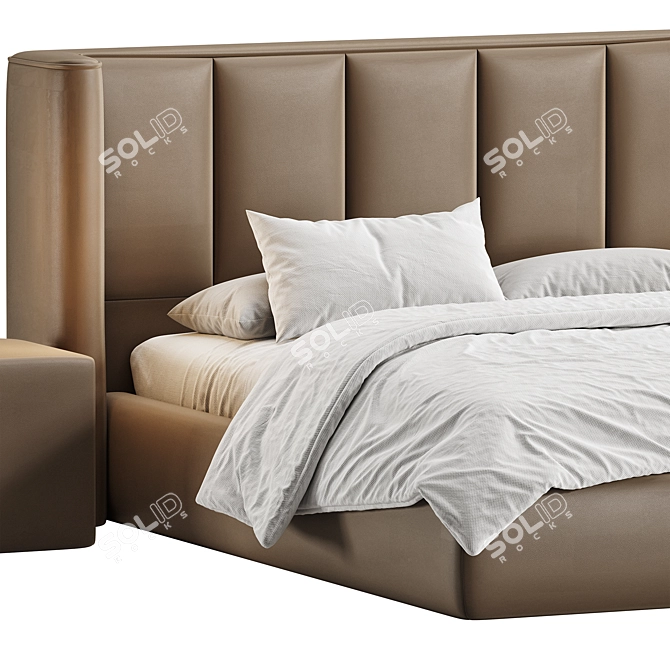 Eclectic Latex Palacio Bed's Revival 3D model image 3