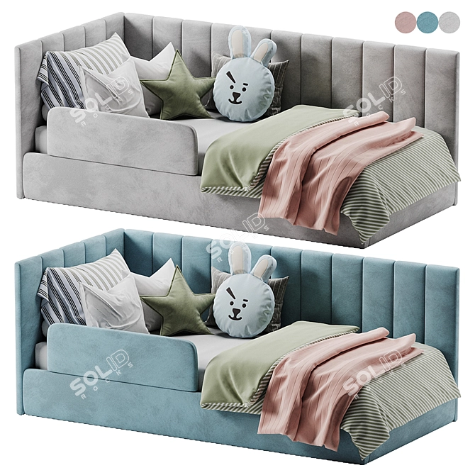 Dino Kids Bed 2017 Version 3D model image 1