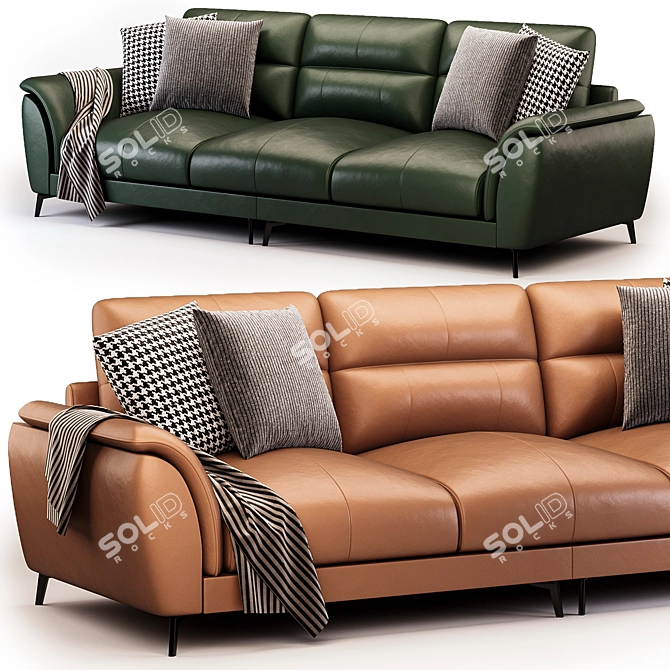 Modern Pillow Top Sofa Set 3D model image 1