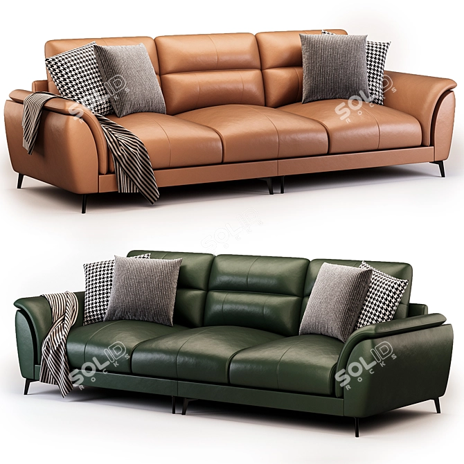 Modern Pillow Top Sofa Set 3D model image 3