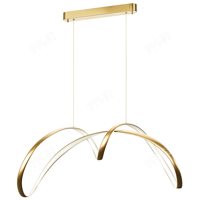 Luxury Gold Lamp NORVIN B dazzles 3D model image 3