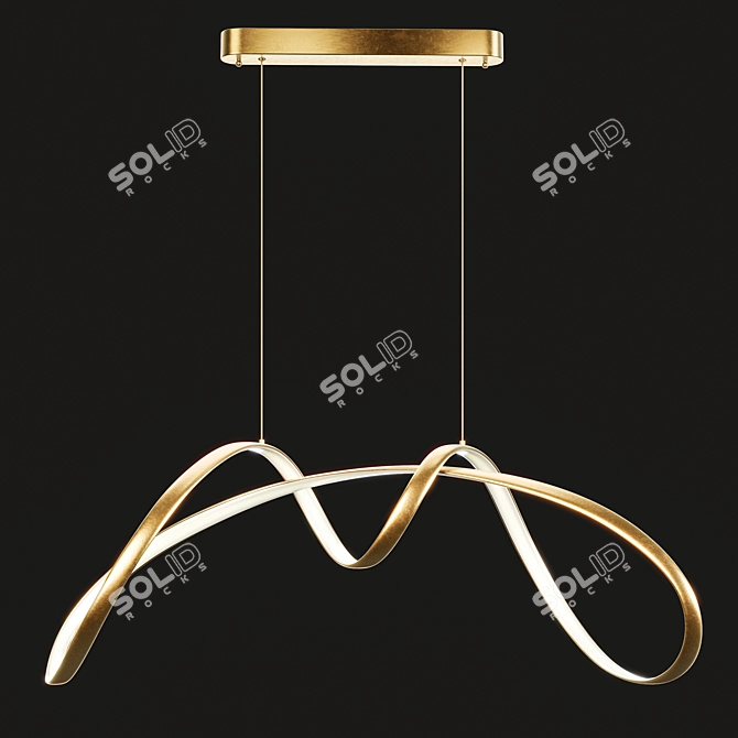 Luxury Gold Lamp NORVIN B dazzles 3D model image 4