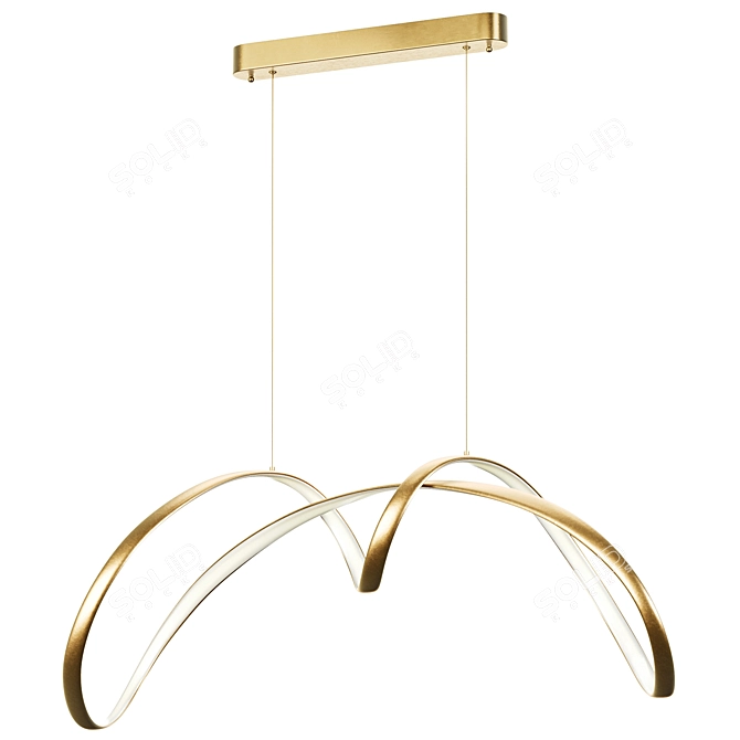 Luxury Gold Lamp NORVIN B dazzles 3D model image 10