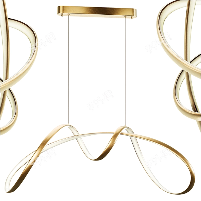 Luxury Gold Lamp NORVIN B dazzles 3D model image 15