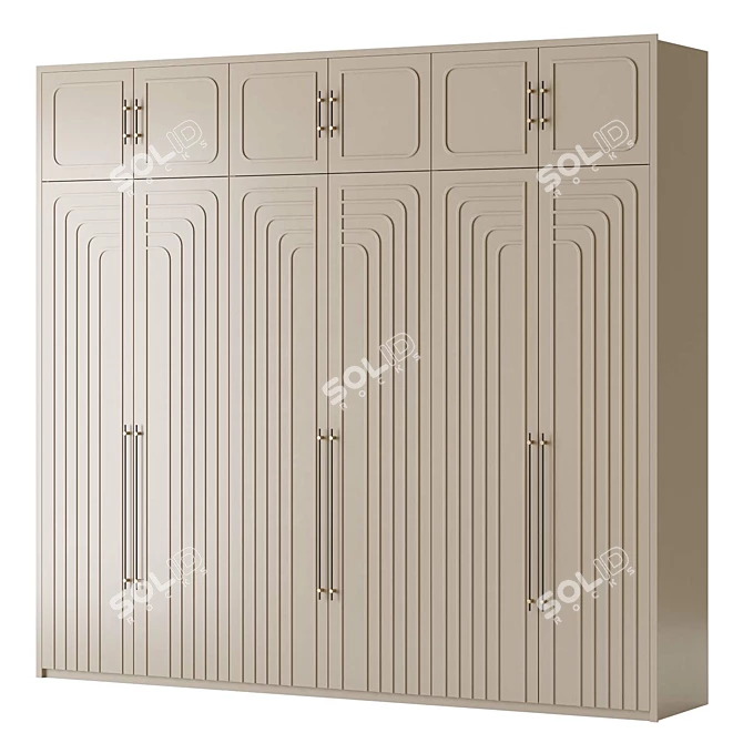 Art-Deco Style Entry Wardrobe 3D model image 2