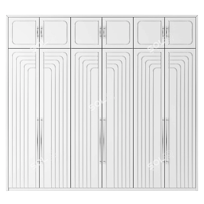 Art-Deco Style Entry Wardrobe 3D model image 7