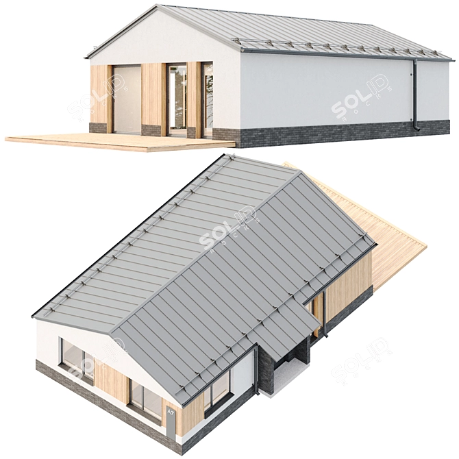  House Type-3 Modern Design 3D model image 2