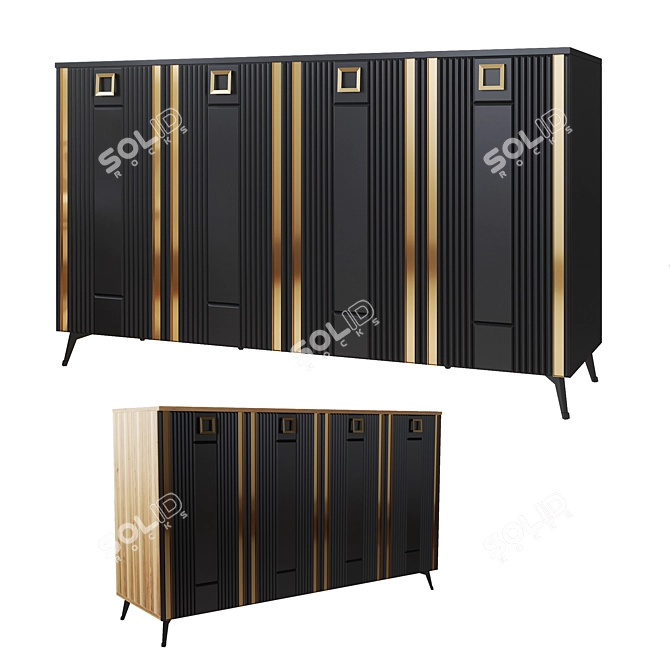 Bianca Oak Votan/Black Gold Chest 3D model image 1