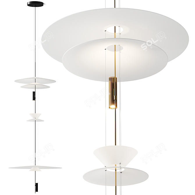 Vibia Flamingo Pendant 1570 Light 3D model image 1