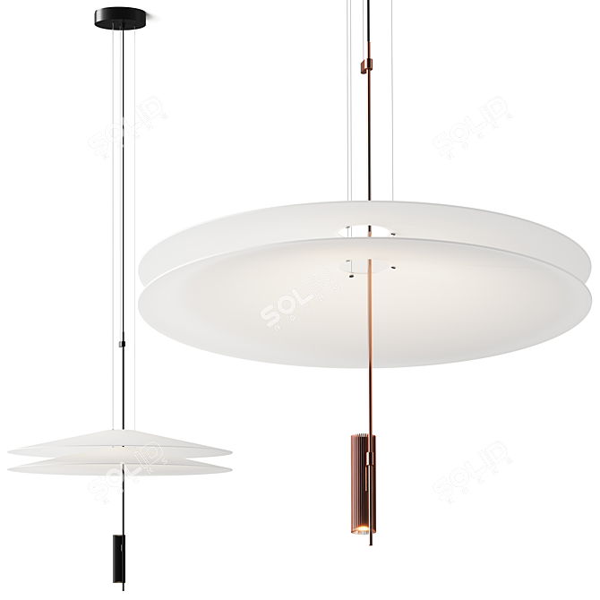 Modern Flamingo Pendant Lamp Kit 3D model image 1