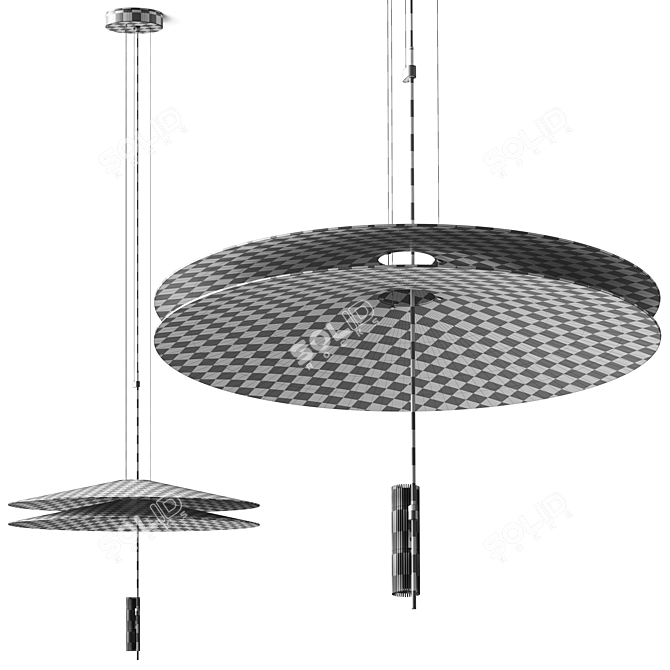 Modern Flamingo Pendant Lamp Kit 3D model image 3