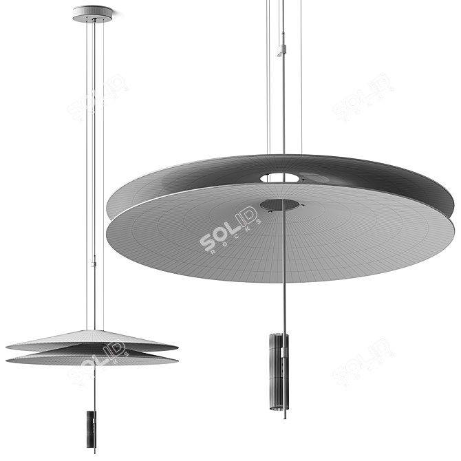 Modern Flamingo Pendant Lamp Kit 3D model image 4