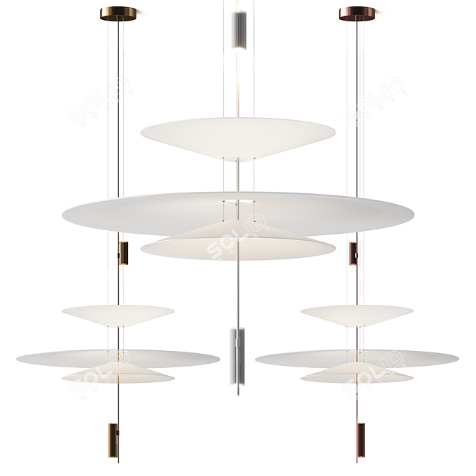  Modern Flamingo Pendant Lamp 3D model image 1