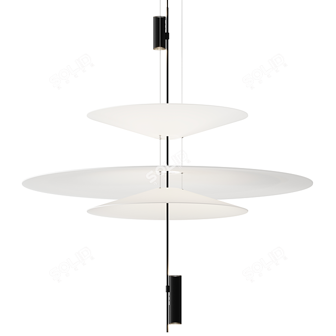  Modern Flamingo Pendant Lamp 3D model image 2