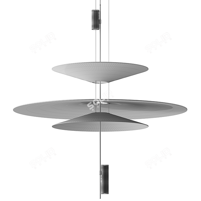  Modern Flamingo Pendant Lamp 3D model image 5