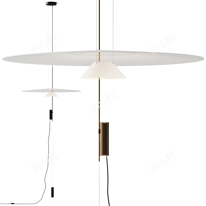 Modern Flamingo Pendant Lamp Kit 3D model image 1