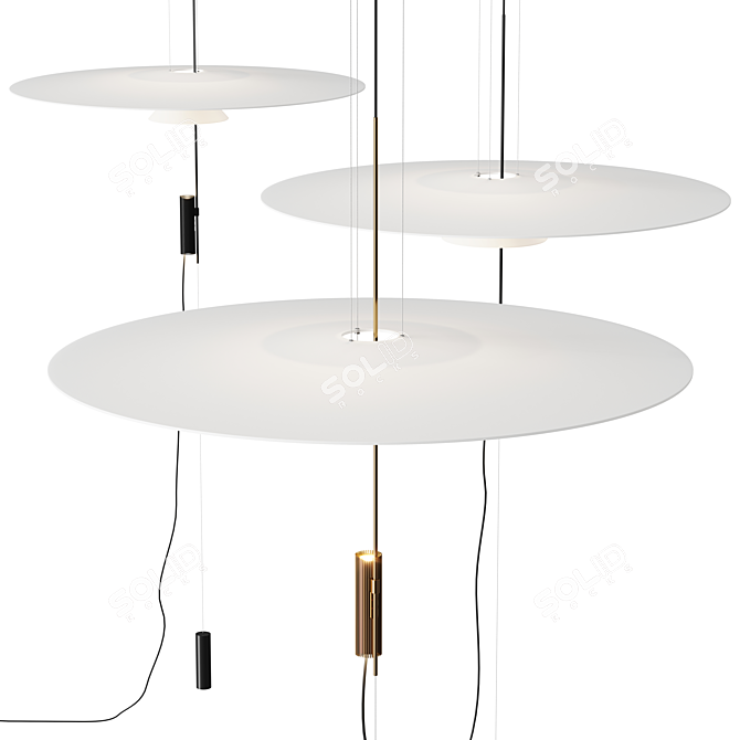 Modern Flamingo Pendant Lamp Kit 3D model image 2